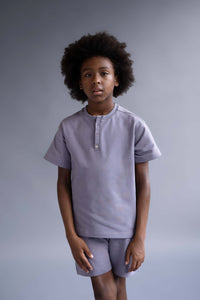 Basic crewneck t-shirt for kids in soft cotton with a classic fit