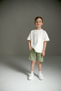 Linen shorts for kids, offering a lightweight and breathable option for warm weather